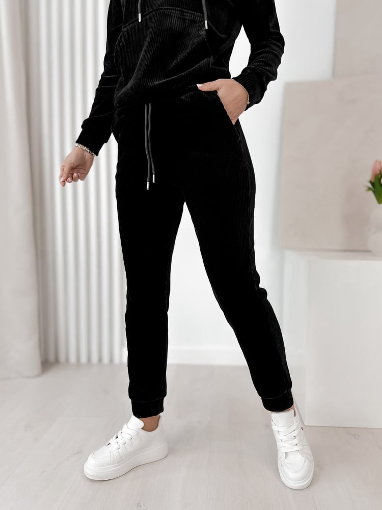 KOMPLET SZTRUKSOWY VISCONTI CZARNY