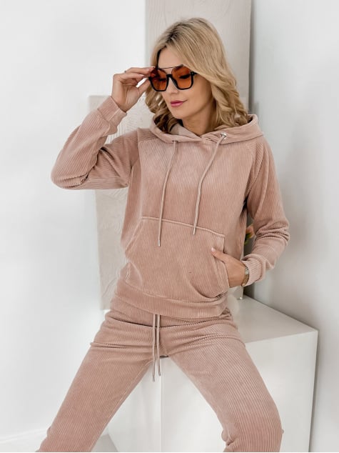 KOMPLET SZTRUKSOWY VISCONTI PUDROWY RÓŻ