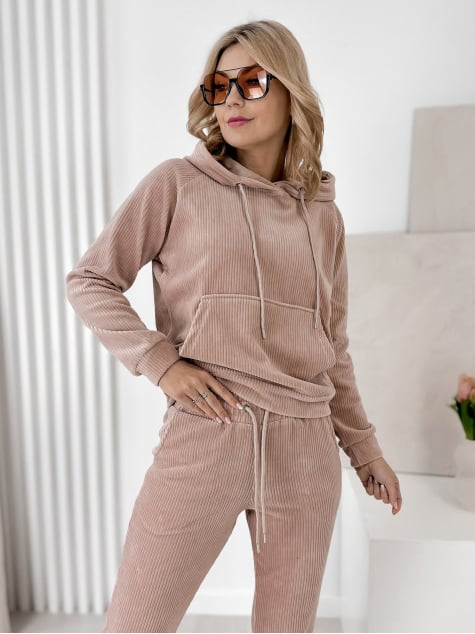 KOMPLET SZTRUKSOWY VISCONTI PUDROWY RÓŻ