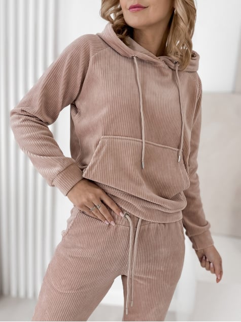 KOMPLET SZTRUKSOWY VISCONTI PUDROWY RÓŻ