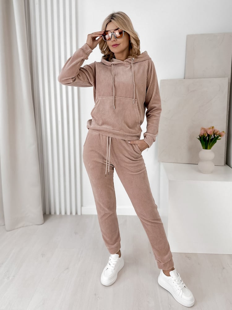 KOMPLET SZTRUKSOWY VISCONTI PUDROWY RÓŻ