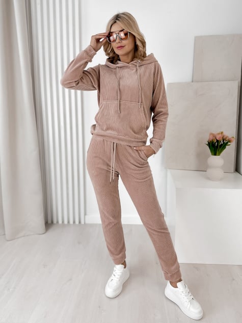 KOMPLET SZTRUKSOWY VISCONTI PUDROWY RÓŻ