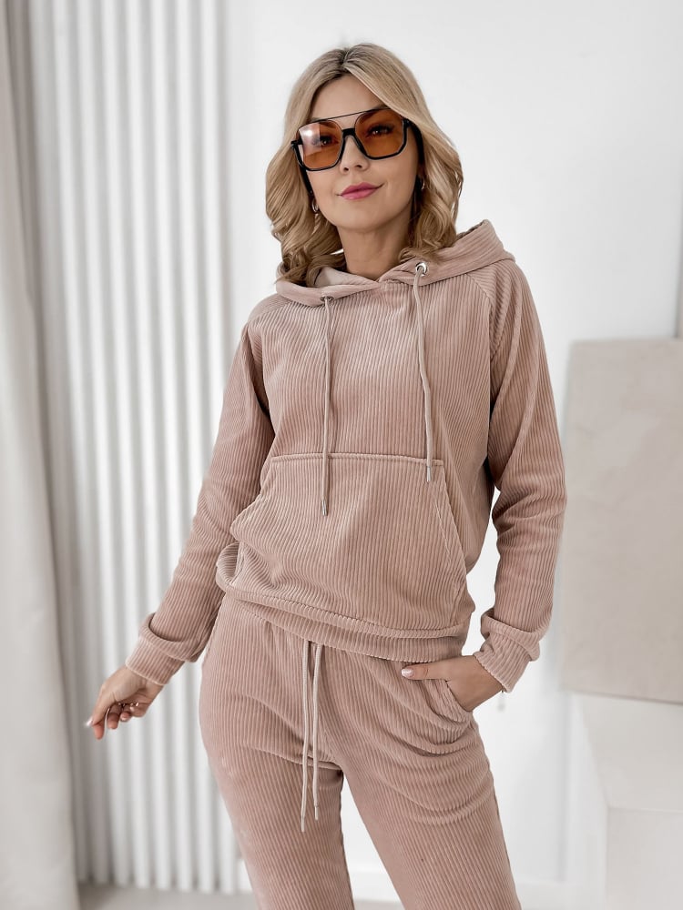 KOMPLET SZTRUKSOWY VISCONTI PUDROWY RÓŻ