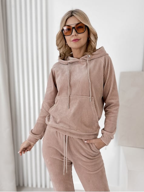 KOMPLET SZTRUKSOWY VISCONTI PUDROWY RÓŻ