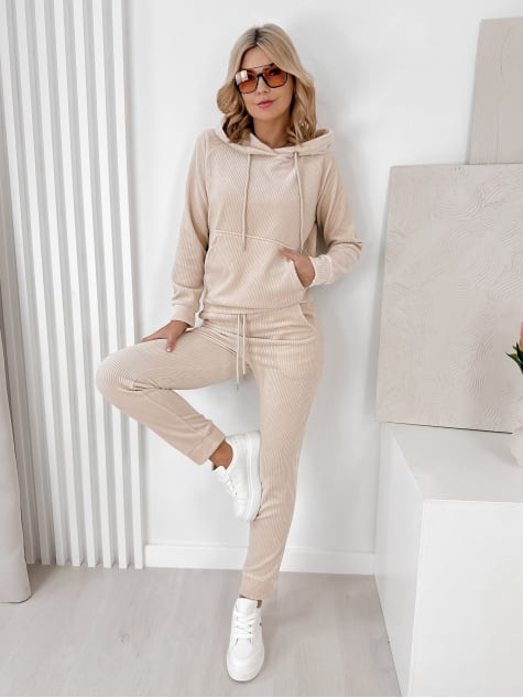 KOMPLET SZTRUKSOWY VISCONTI BEŻOWY