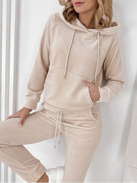 KOMPLET SZTRUKSOWY VISCONTI BEŻOWY