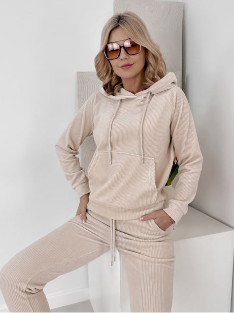 KOMPLET SZTRUKSOWY VISCONTI BEŻOWY