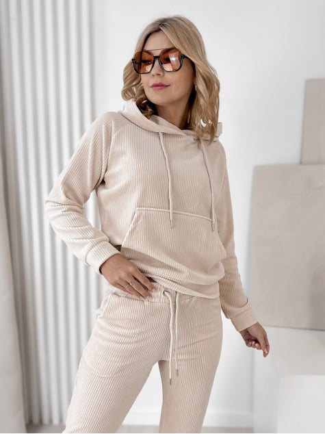 KOMPLET SZTRUKSOWY VISCONTI BEŻOWY