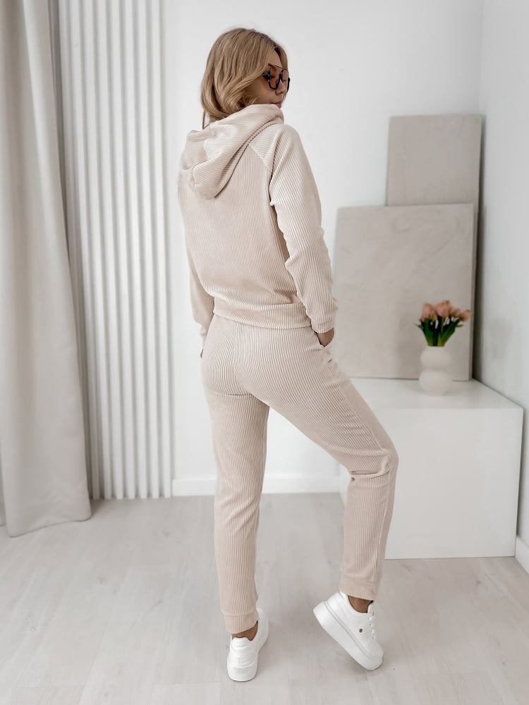 KOMPLET SZTRUKSOWY VISCONTI BEŻOWY