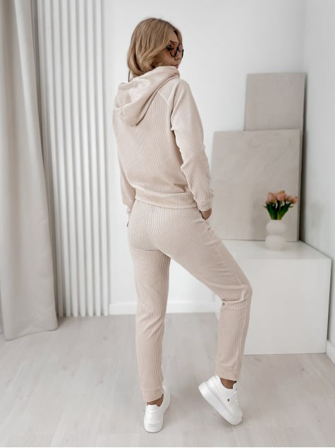 KOMPLET SZTRUKSOWY VISCONTI BEŻOWY