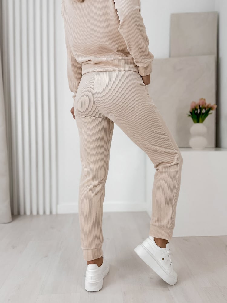 KOMPLET SZTRUKSOWY VISCONTI BEŻOWY