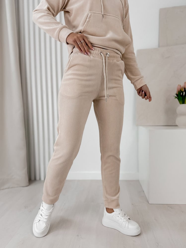 KOMPLET SZTRUKSOWY VISCONTI BEŻOWY