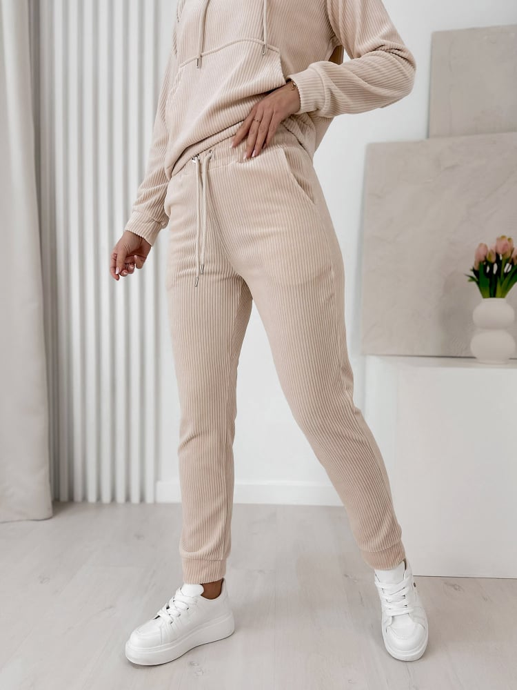 KOMPLET SZTRUKSOWY VISCONTI BEŻOWY