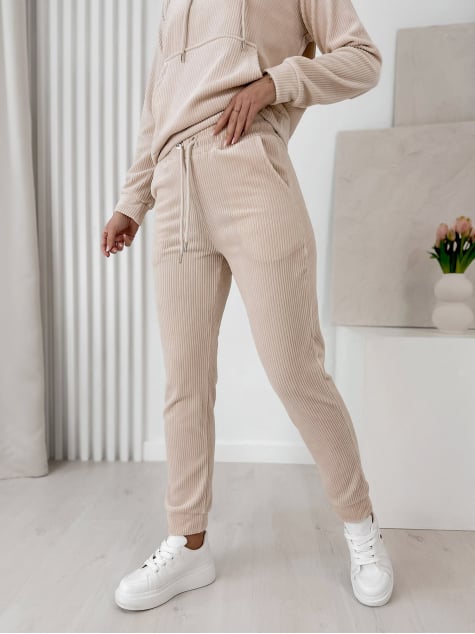 KOMPLET SZTRUKSOWY VISCONTI BEŻOWY