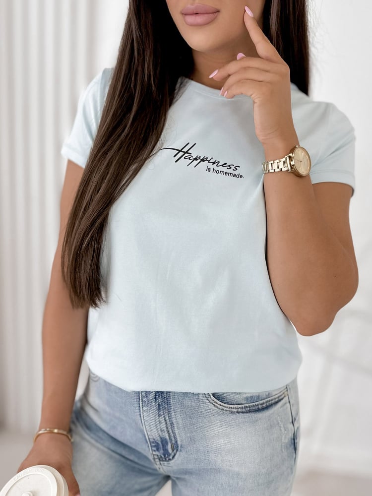 BLUZKA HAPINES BŁĘKITNA