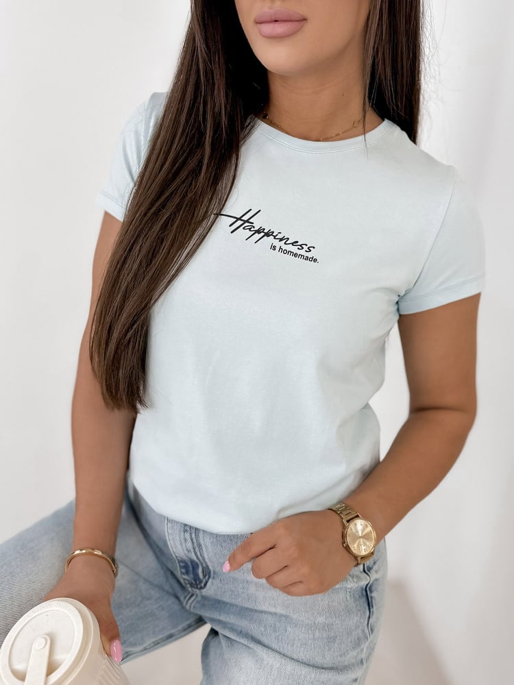 BLUZKA HAPINES BŁĘKITNA