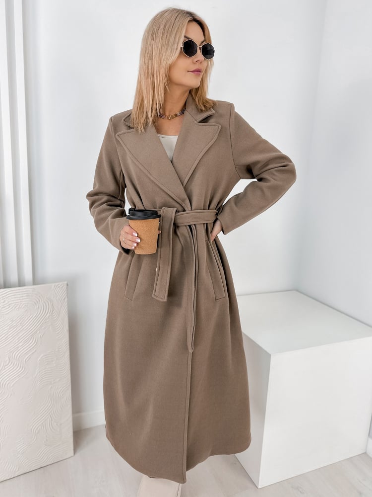 PŁASZCZ AVORIAZ CIEMNOBEŻOWY