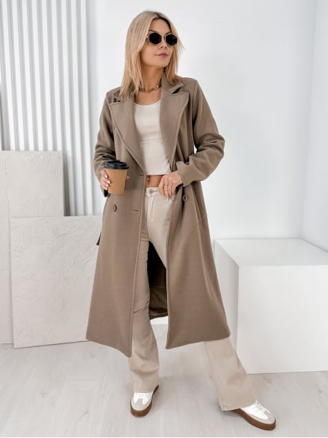 PŁASZCZ AVORIAZ CIEMNOBEŻOWY