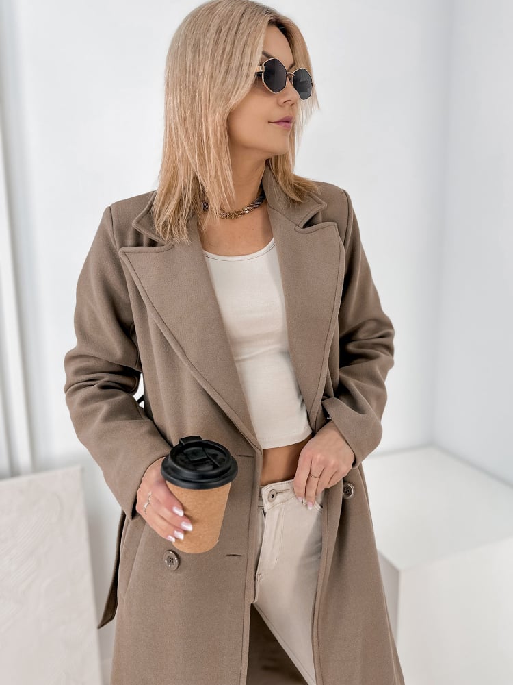 PŁASZCZ AVORIAZ CIEMNOBEŻOWY