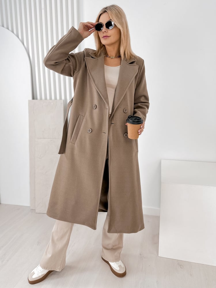 PŁASZCZ AVORIAZ CIEMNOBEŻOWY