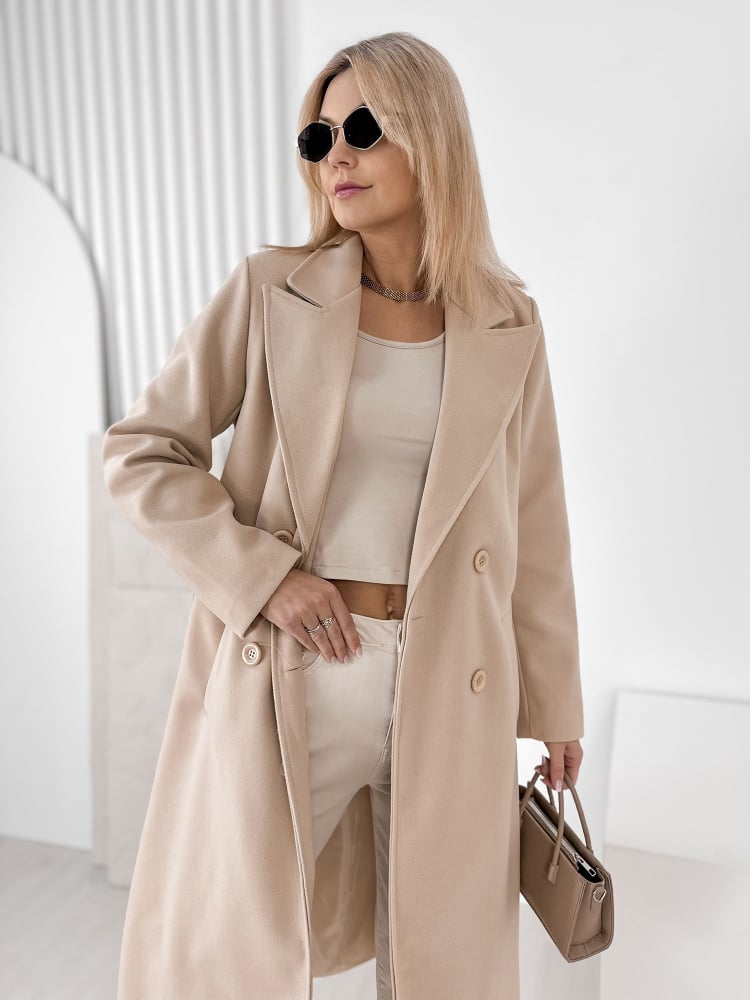 PŁASZCZ AVORIAZ BEŻOWY