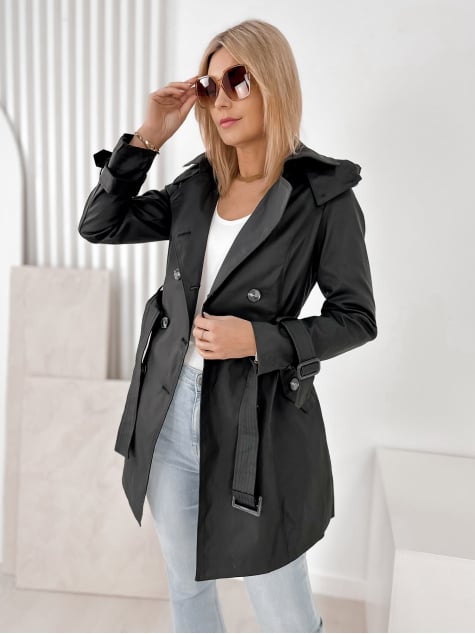 PŁASZCZ TRENCZ MORICONE CZARNY
