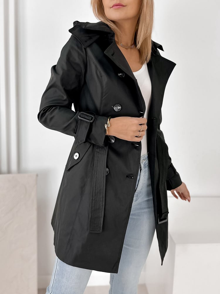 PŁASZCZ TRENCZ MORICONE CZARNY