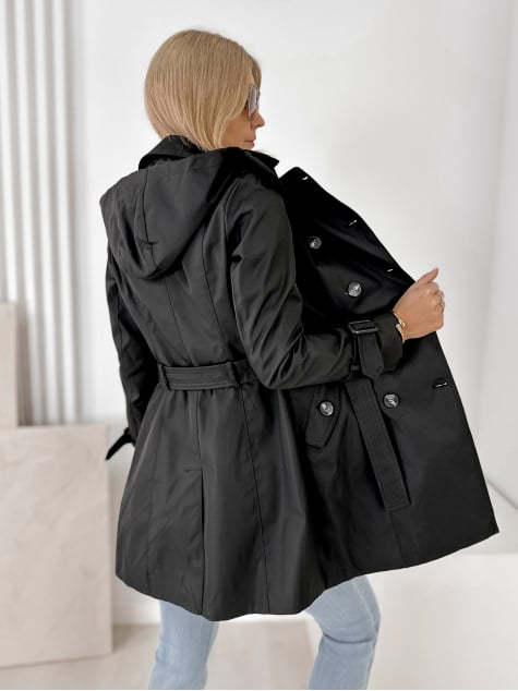 PŁASZCZ TRENCZ MORICONE CZARNY