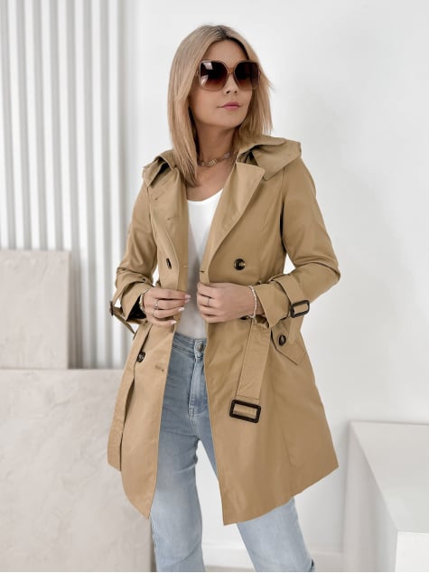 PŁASZCZ TRENCZ MORICONE KARMELOWY