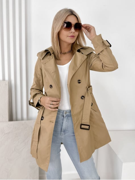 PŁASZCZ TRENCZ MORICONE KARMELOWY