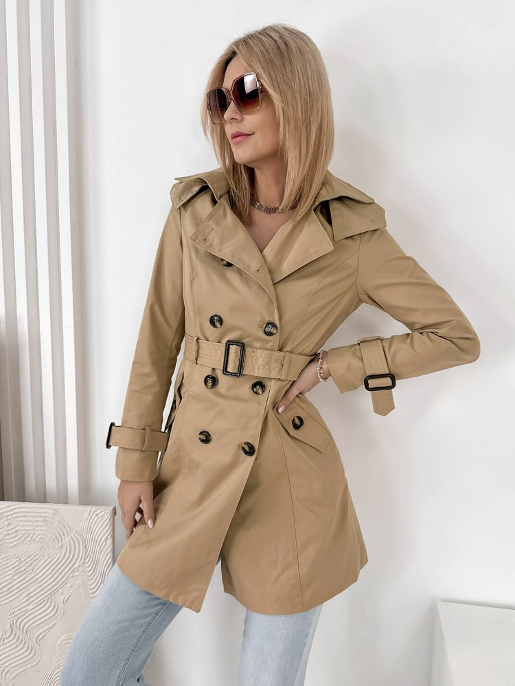 PŁASZCZ TRENCZ MORICONE KARMELOWY