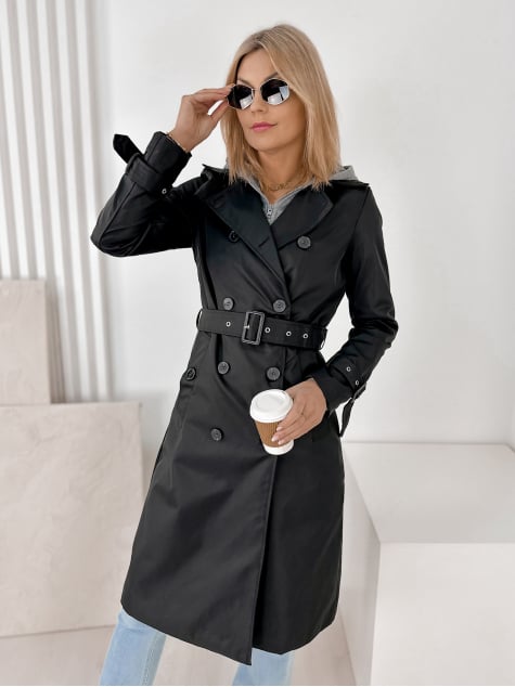 PŁASZCZ TRENCZ LAFAYETTE CZARNY