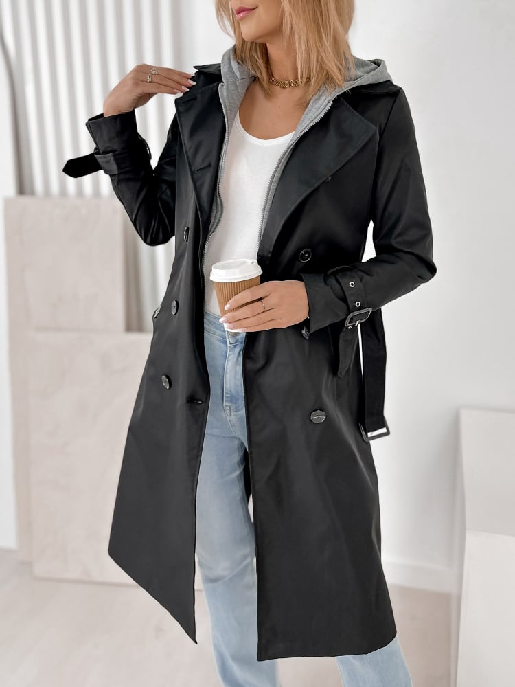 PŁASZCZ TRENCZ LAFAYETTE CZARNY