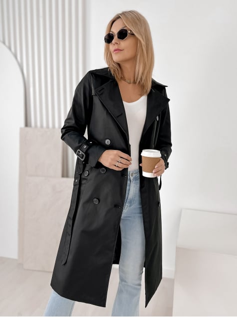 PŁASZCZ TRENCZ LAFAYETTE CZARNY