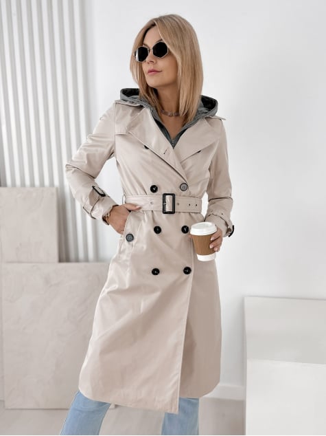 PŁASZCZ TRENCZ LAFAYETTE BEŻOWY