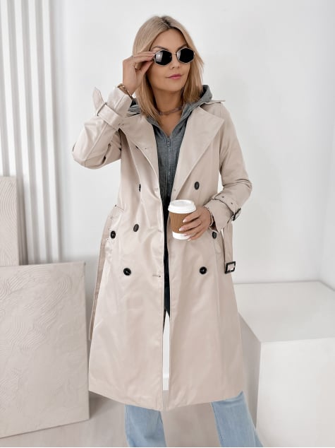 PŁASZCZ TRENCZ LAFAYETTE BEŻOWY