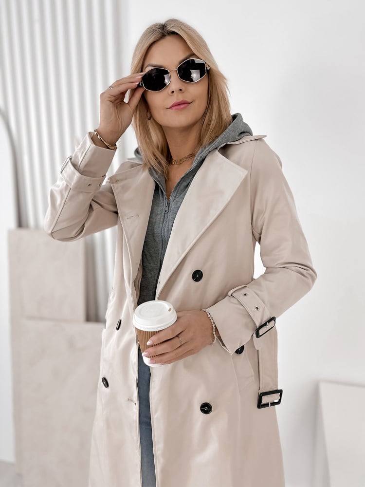 PŁASZCZ TRENCZ LAFAYETTE BEŻOWY