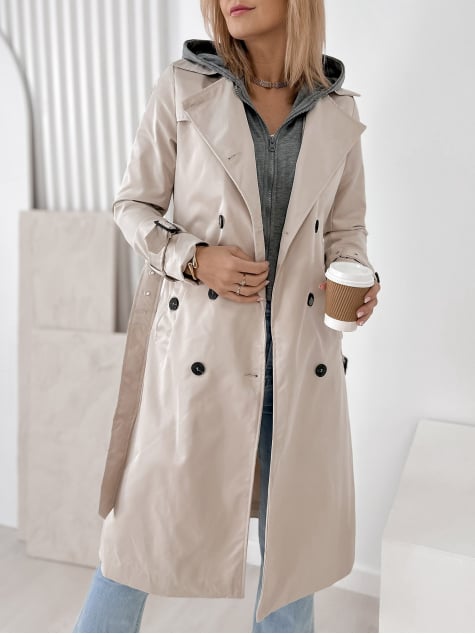 PŁASZCZ TRENCZ LAFAYETTE BEŻOWY