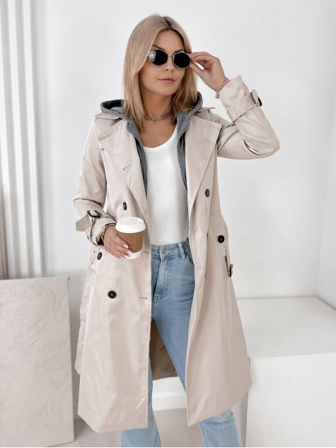 PŁASZCZ TRENCZ LAFAYETTE BEŻOWY