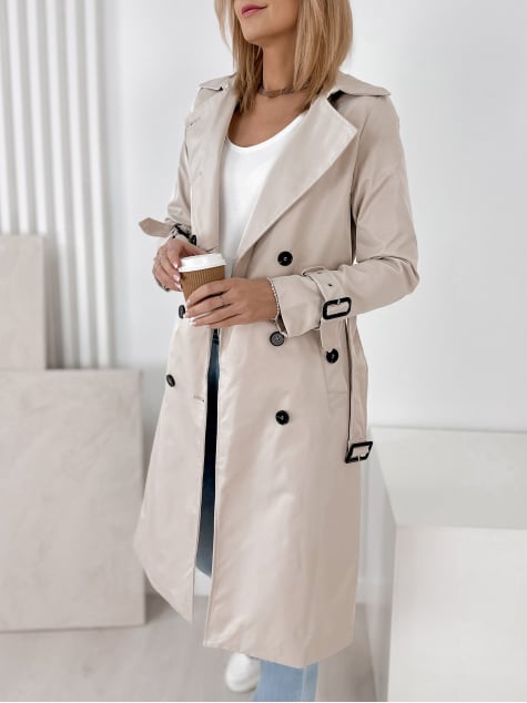 PŁASZCZ TRENCZ LAFAYETTE BEŻOWY