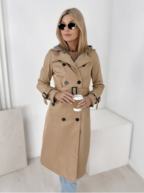 PŁASZCZ TRENCZ LAFAYETTE KARMELOWY