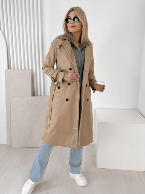 PŁASZCZ TRENCZ LAFAYETTE KARMELOWY