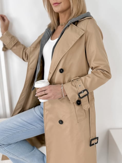 PŁASZCZ TRENCZ LAFAYETTE KARMELOWY