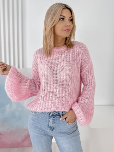 SWETER RAVELLO PUDROWY RÓŻ