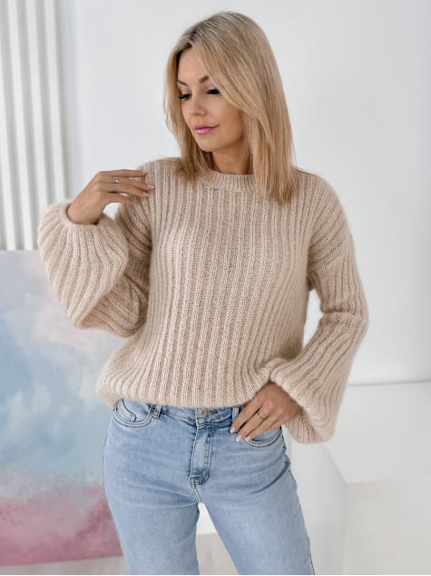 SWETER RAVELLO BEŻOWY
