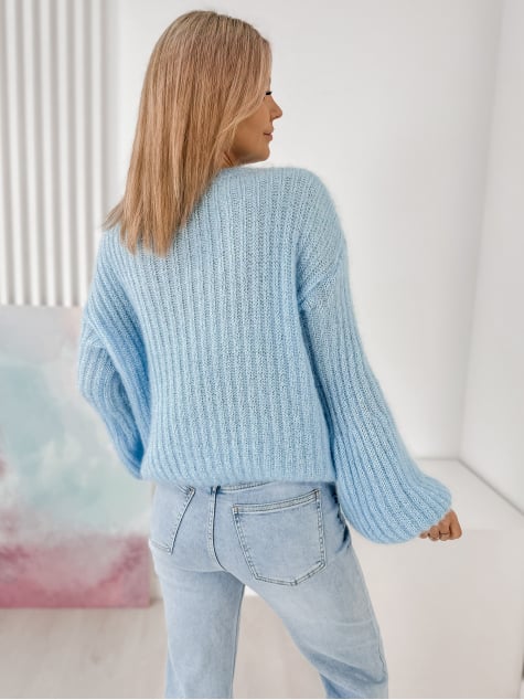 SWETER RAVELLO BŁĘKITNY