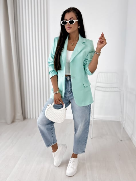 ŻAKIET WINDSOR MIĘTOWY