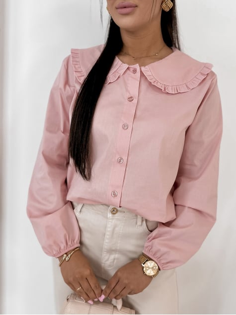 KOSZULA BIZELLE PUDROWY RÓŻ