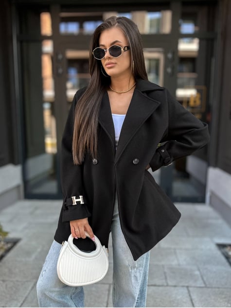 PŁASZCZ LANCASTER CZARNY