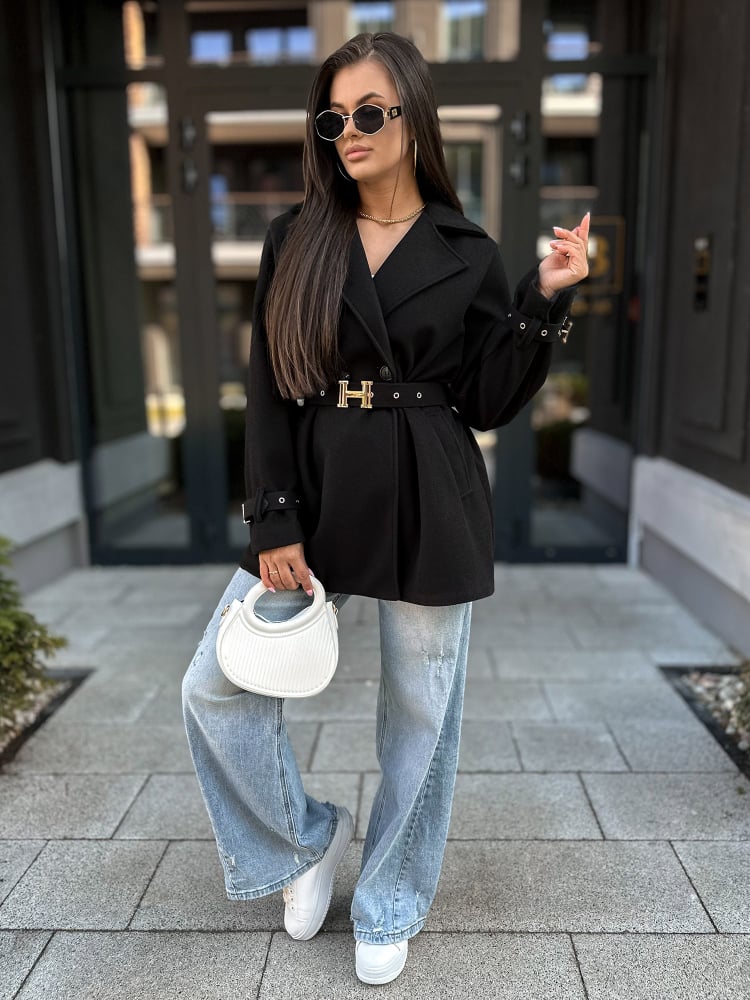 PŁASZCZ LANCASTER CZARNY